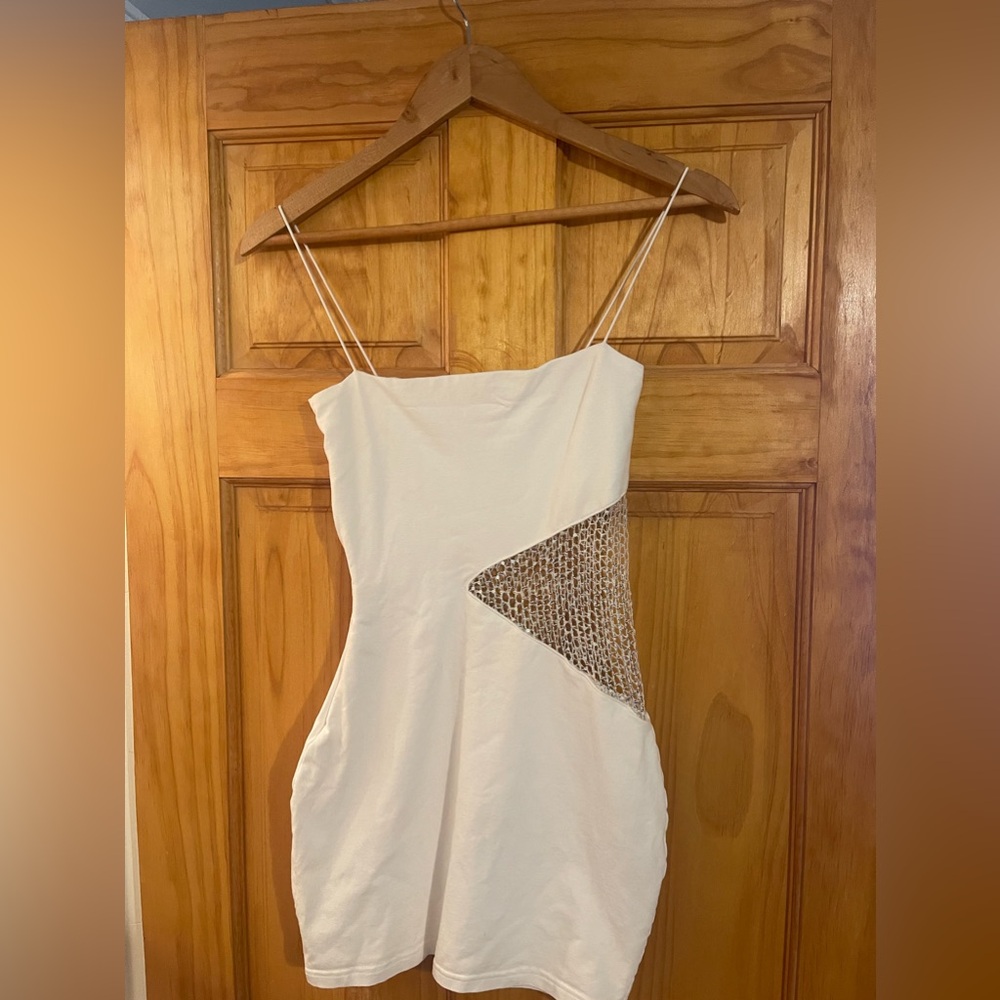 White Superdown for Revolve dress